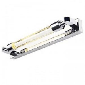 Luminaire de miroir mural et contemporain en acier inoxydable