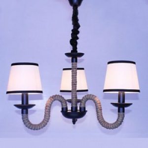 Lustre à 3 lampes abat-jour