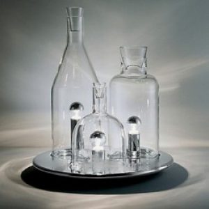 Lustre à 3 Lumières Bouteilles en Verre