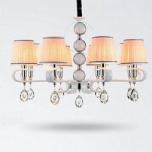 Lustre à 8 abats-jours en Tissu