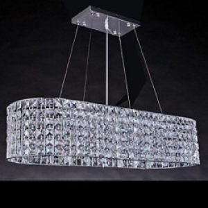 Lustre Artistique en Acier à 16 lumières cristaux