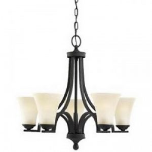 Lustre BOZEMAN en Cristal avec 5 slots à ampoule