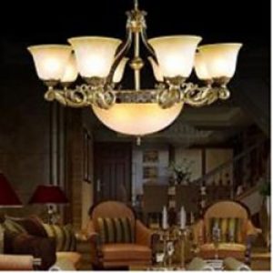 Lustre Classique Bronze à 2 niveaux