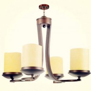 Lustre classique en Métal à 5 lampes en Verre