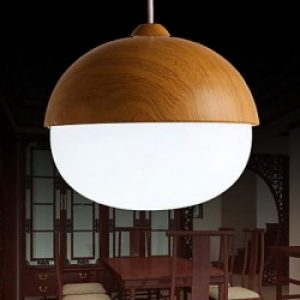 Lustre Contemporain avec Style mini en Bois et Verre