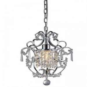 Lustre Contemporain en Cristal Chromé