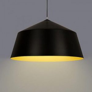 Lustre Contemporain moderne en métal Noir