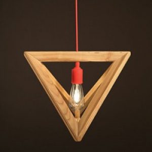 Lustre décoré en Bois à ampoule 60W