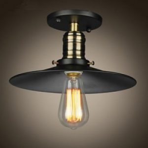 Lustre de Plafond Noir à Lampe