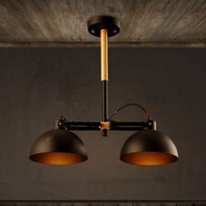 Lustre en métal Noir à 2 lumières