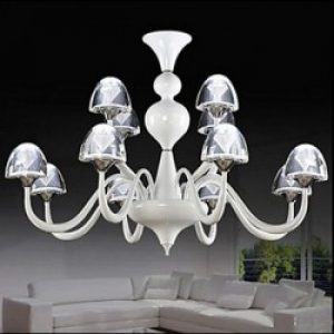 Lustre en Métal à Store en Cristal