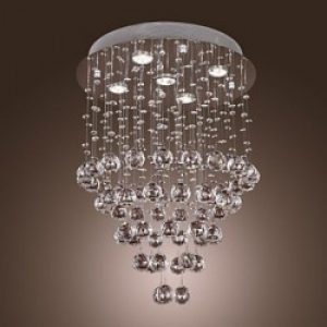 Lustre GREENBELT en Cristal avec 5 slots à ampoule