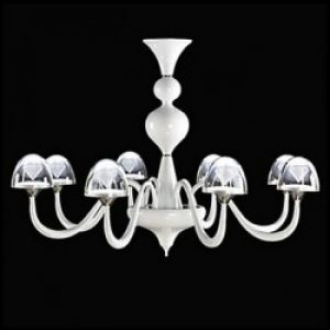 Lustre élégant en Métal et verre trasparent