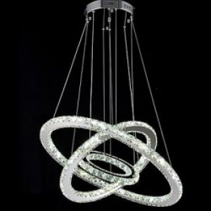 Lustre Tiffany à LED integré et 3 diamètres différents