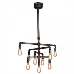 Lustre vintage en Métal à 9 lampes
