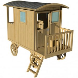 Maisonnette roulotte en bois SOULET CARRY