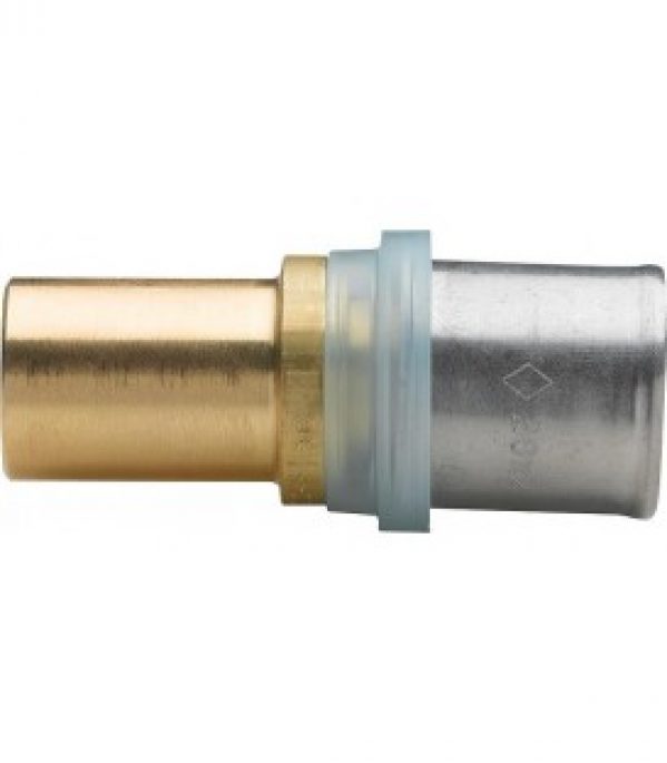 Manchon à sertir en acier/cuivre pour tube multicouches Turbo 32×3 – 28 mm