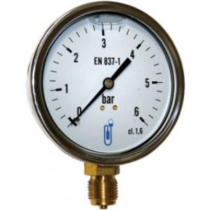 Manomètre vertical à boîtier en inox – diamètre 100