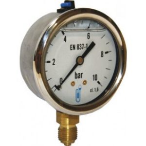 Manomètre vertical à boîtier en inox – diamètre 63 mm