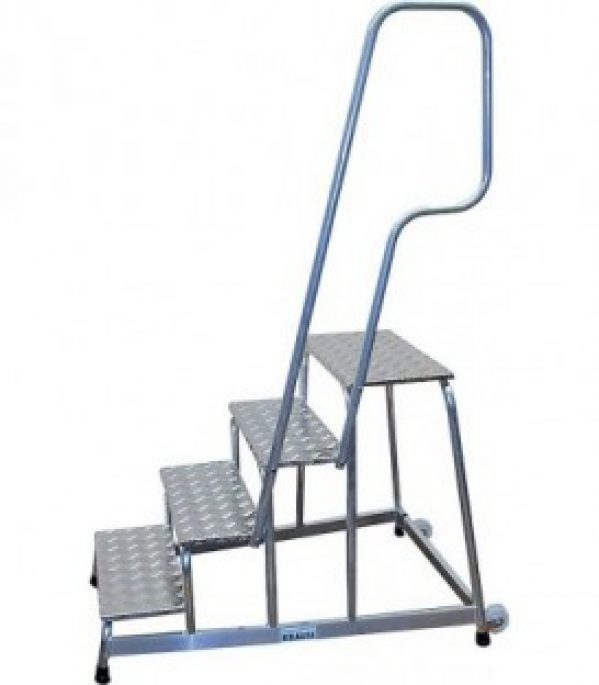 Marche-pied mobile Alu H de travail 2,60 Plateforme 0,60 3 marches