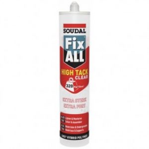 Mastic colle – polymère hybride SMX – 290 ml – Fix All High Tack Clear