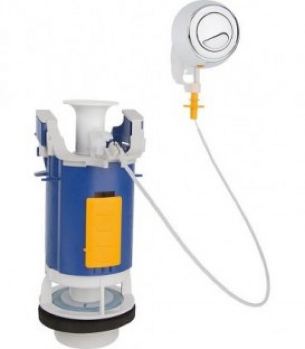 Mecanisme WC NF commande à câble double débit 3/6L