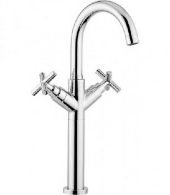 Melangeur Spring lavabo avec 2 poignées avec écoulement Saillie 165 mm, Hauteur 340 mm