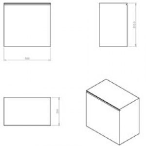 Meuble 1 étagère 55cm fini mat Global Container…