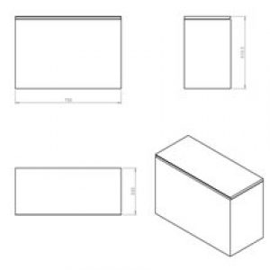 Meuble 1 étagère 75cm fini mat Global Container…