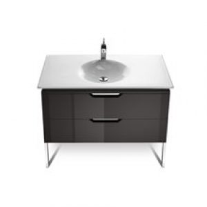 Meuble 100 cm gris et plan vasque Kalahari Roca