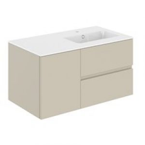 Meuble 2 tiroirs + 1 porte avec plan vasque bac…