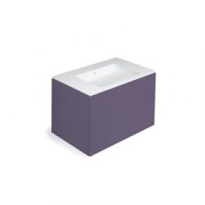 Meuble 2 tiroirs avec plan vasque 80 cm fini…