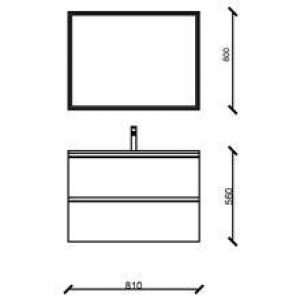 Meuble 80 cm et vasque à poser SPIRIT SALGAR