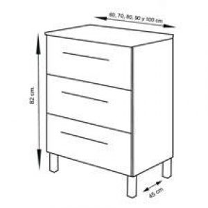 Meuble avec plan vasque blanc brillant Ribera…