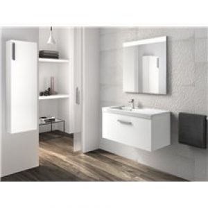 Meuble avec plan vasque un tiroir blanc Prisma…