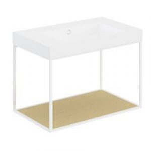 Meuble avec étagère fixe et plan vasque mat 80…