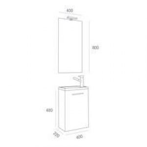 Meuble Blanc avec porte SALGAR MICRO