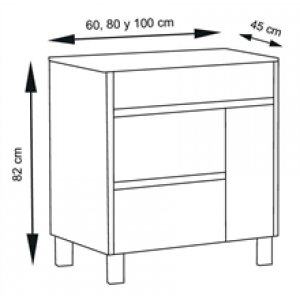 Meuble blanc brillant Caprera TEGLER