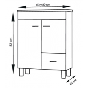 Meuble blanc brillant Samos TEGLER