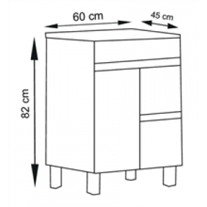 Meuble blanc brillant Ísquia TEGLER