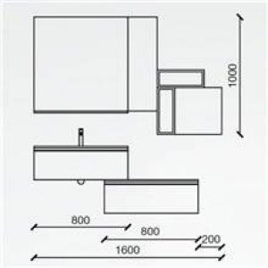 Meuble + Coiffeuse 140 cm SPIRIT SALGAR