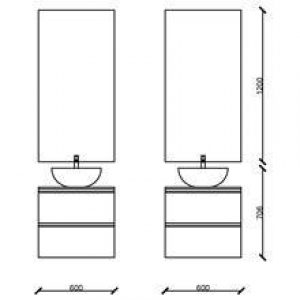 Meuble + coiffeuse 60 cm SPIRIT SALGAR
