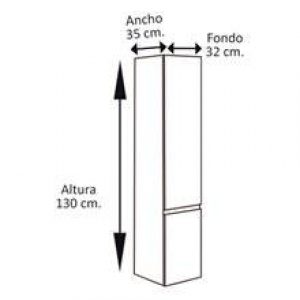 Meuble colonne blanche brillant TEGLER