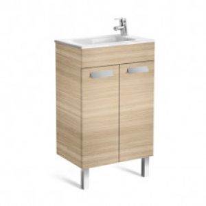 Meuble compact Unik DEBBA 500 2 portes et lavabo DISPONIBLE en 4 COLORIS