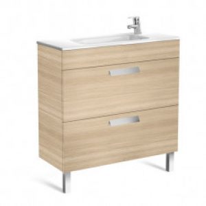 Meuble compact Unik DEBBA 800 2 tiroirs et lavabo DISPONIBLE en 4 COLORIS