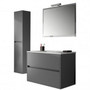 Meuble complet salle de bain NOJA 900 Gris