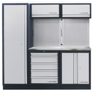 Meuble d’atelier modulaire 3 éléments plan de travail au choix MOBILIO