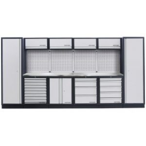 Meuble d’atelier modulaire 6 éléments plan de travail au choix MOBILIO