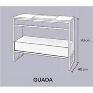 Meuble en métal avec plan vasque GUADA Doccia