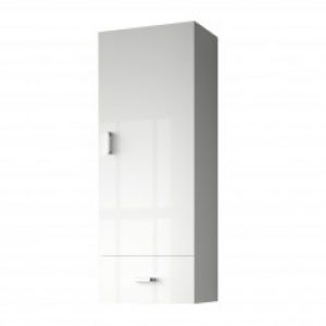 Meuble haut Optimo Blanc brillant 1 porte et 1 tiroir